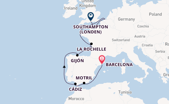 Westelijke Middellandse Zee vanaf Barcelona, Spanje met de Norwegian Jewel