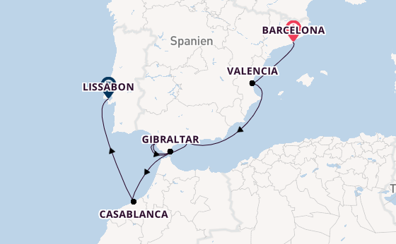 Westliches Mittelmeer ab Barcelona, Spanien auf der Silver Nova