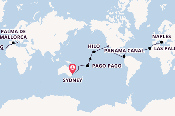 Round-the-World Trip from Sydney, Australia with the MSC Magnifica