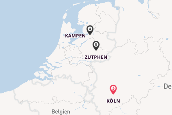 Rhein ab Köln, Deutschland auf der MS COMPASS OPERA