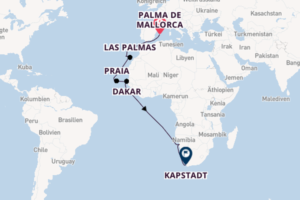 Kanarische Inseln ab Palma de Mallorca, Spanien auf der Mein Schiff 6