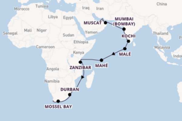 Cruise met Oceania Cruises naar Mumbai (Bombay)