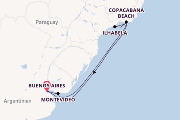 In 10 Tagen nach Buenos Aires über Ilhabela
