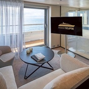 Come aboard the Scenic Eclipse and discover one of 19 cabin categories on a total of 8 decks that can accommodate 228 passengers. Choose your dream cabin and feel at home on board the Scenic Eclipse !