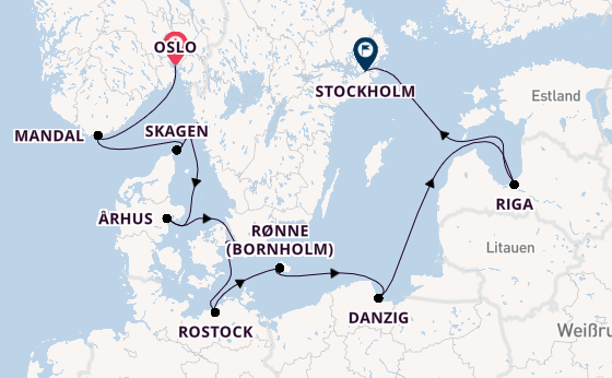 Norwegen ab Oslo, Norwegen auf der Seven Seas Grandeur