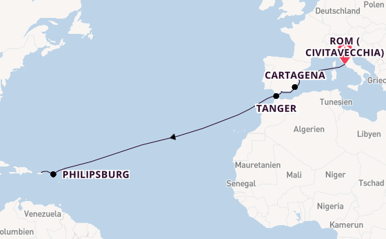 Westliches Mittelmeer ab Civitavecchia (Rom), Italien auf der Celebrity Constellation