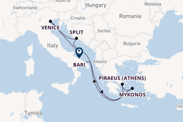 Mediterranean from Brindisi with the MSC Sinfonia