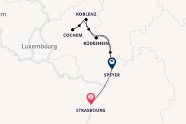Journey from Strasbourg to Speyer via Koblenz