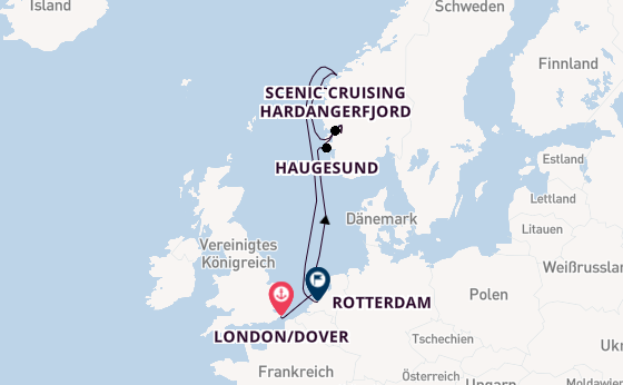 Norwegen ab London/Dover, Großbritannien auf der Nieuw Statendam