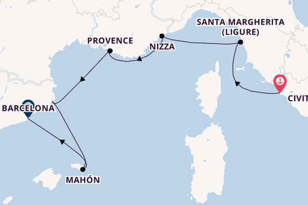 Westliches Mittelmeer ab Rom (Civitavecchia), Italien auf der Azamara Pursuit