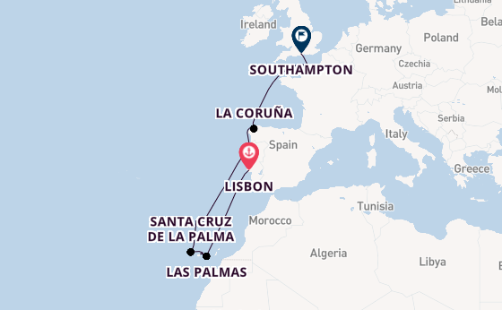 Canary Islands from Lisbon, Portugal with the Norwegian Star