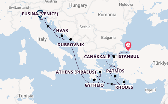 Eastern Mediterranean from Istanbul, Turkey with the Seabourn Quest