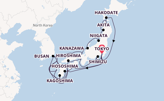 Japan from Tokyo, Japan with the Seabourn Encore