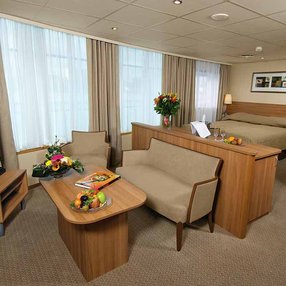 Come aboard the undefined and discover one of 9 cabin categories on a total of 3 decks that can accommodate 199 passengers. Choose your dream cabin and feel at home on board the undefined!