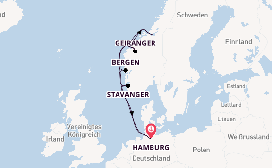 Norwegens Fjord-Weltnaturerbe ab Hamburg 1