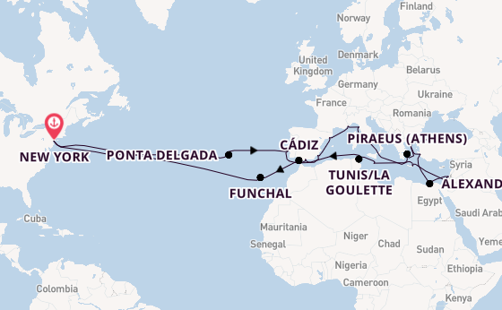 Transatlantic from New York with the Volendam