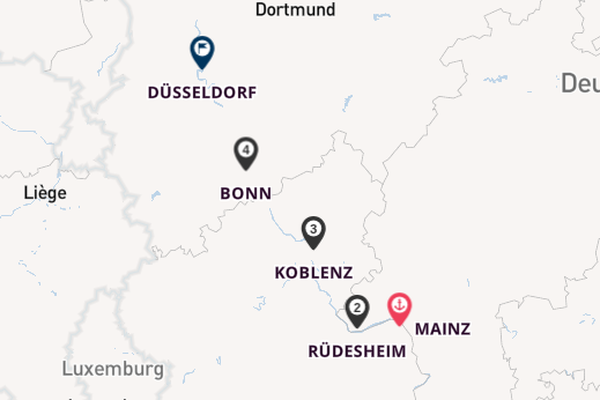 Rhein ab Mainz, Deutschland auf der VIVA ONE