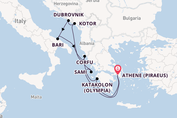 Oostelijke Middellandse Zee vanaf Athene (Piraeus), Griekenland met de Celestyal Journey