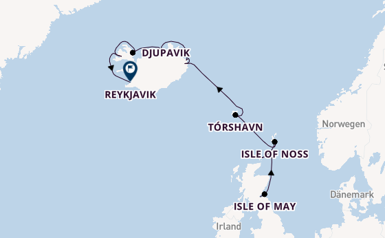 Arktis ab Leith (Edinburgh), Schottland auf der Silver Wind