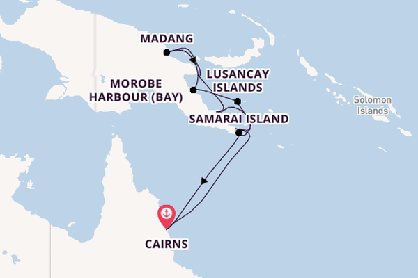 Australia from Cairns, Australia with the Le Jacques Cartier