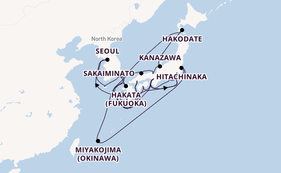 East Asia from Tokyo, Japan with the Noordam