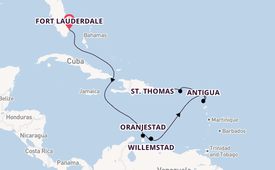 Caribbean vanaf Fort Lauderdale, Verenigde Staten met de Crown Princess
