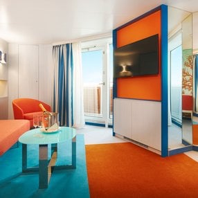 Come aboard the undefined and discover one of 84 cabin categories on a total of 16 decks that can accommodate 6554 passengers. Choose your dream cabin and feel at home on board the undefined!