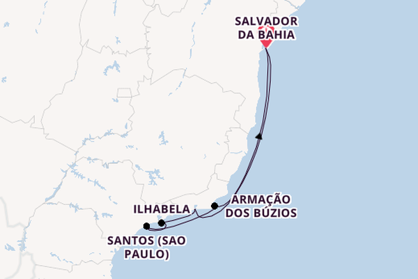 Brasilien ab Salvador da Bahia, Brasilien auf der MSC Virtuosa