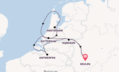 Rijn vanaf Keulen, Duitsland met de A-ROSA BRAVA