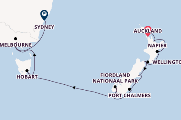 Australië en Nieuw-Zeeland vanaf Auckland, Nieuw-Zeeland met de Westerdam