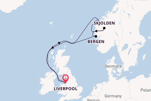 Norway from Liverpool, England with the Borealis