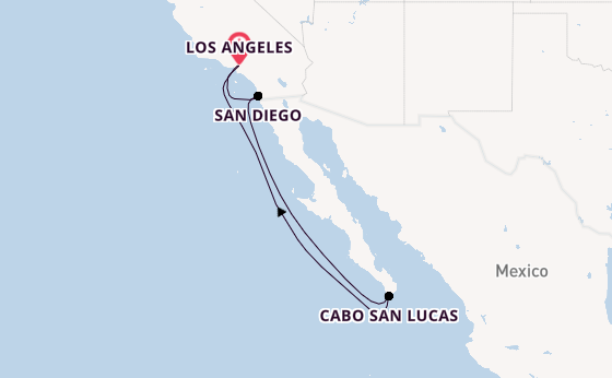 USA West Coast from Los Angeles, California, USA with the Brilliant Lady