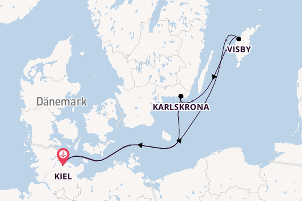 Ostsee ab Kiel, Deutschland auf der Mein Schiff 7