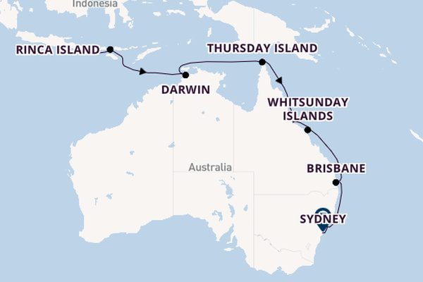 Australia from Bali (Benoa), Indonesia with the Viking Neptune