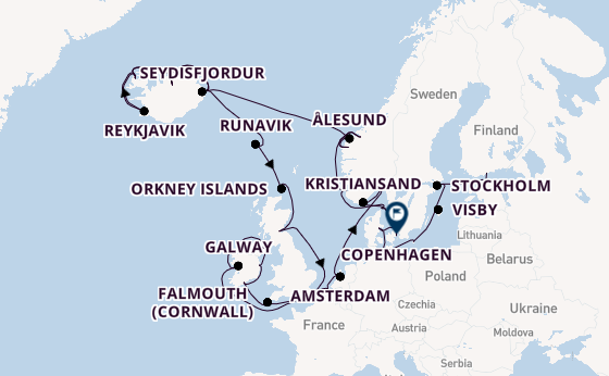 British Isles from Helsinki, Finland with the Caribbean Princess