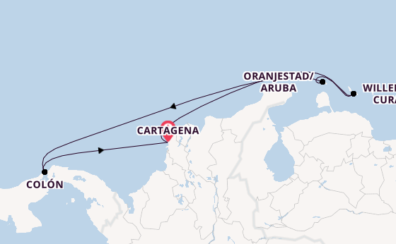 Südliche Karibik ab Cartagena, Kolumbien auf der Grandeur of the Seas