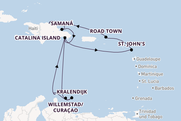 Karibik ab La Romana, Dominikanische Republik auf der Mein Schiff 5