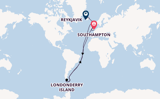 Transatlantic from Southampton, England with the Seven Seas Splendor