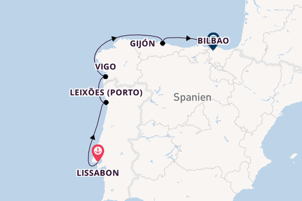 Portugal ab Lissabon, Portugal auf der SEA CLOUD SPIRIT