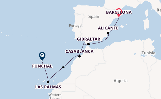 Western Mediterranean from Barcelona, Spain with the MSC Meraviglia