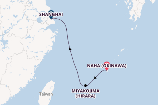 Japan vanaf Naha (Okinawa), Japan met de MSC Bellissima