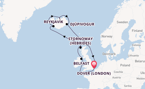 United Kingdom from Dover (London), England, United Kingdom with the Carnival Legend