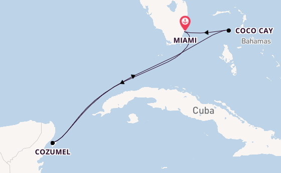 Caribbean from Miami, Florida, USA with the Freedom of the Seas
