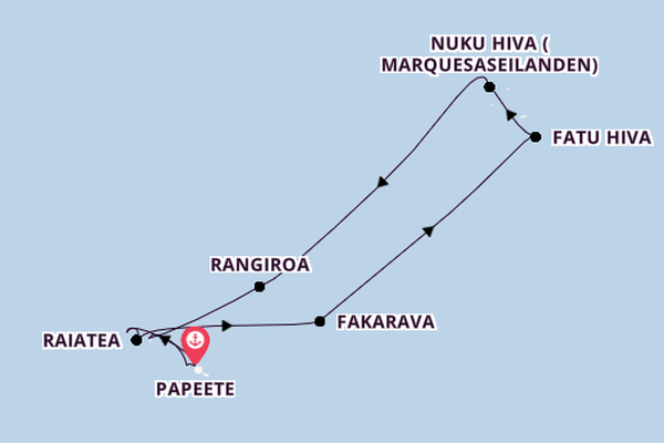 Frans-Polynesië vanaf Papeete, Frans-Polynesië met de Silver Whisper