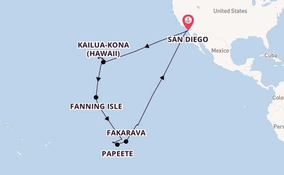 Hawaii, Bora Bora & Marquesas 2027 Voyage