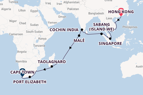 Southeast Asia from Hong Kong, China with the Azamara Onward