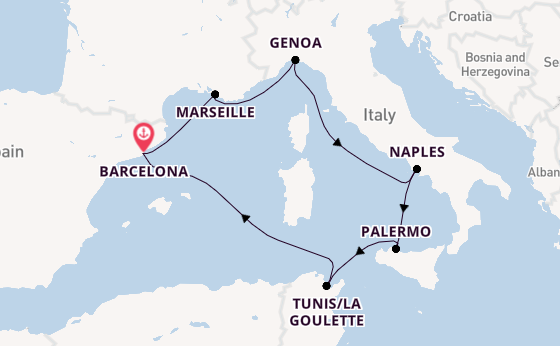 Winter Sun-Kissed Italian Discovery Fly Cruise