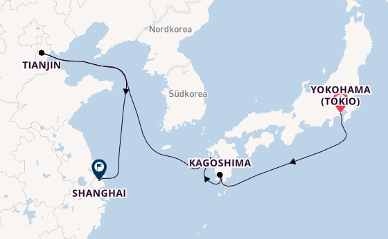 Japan ab Yokohama (Tokio), Japan auf der Spectrum of the Seas