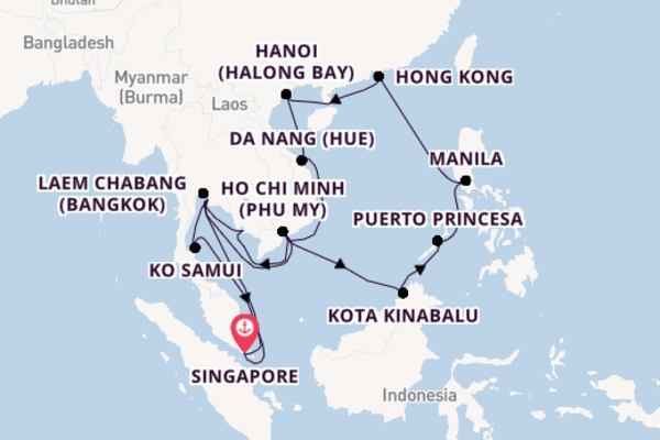 Southeast Asia From Singapore with the Westerdam