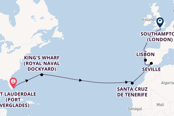 Transatlantic & Repositioning from Fort Lauderdale (Port Everglades), Florida with the Liberty of the Seas